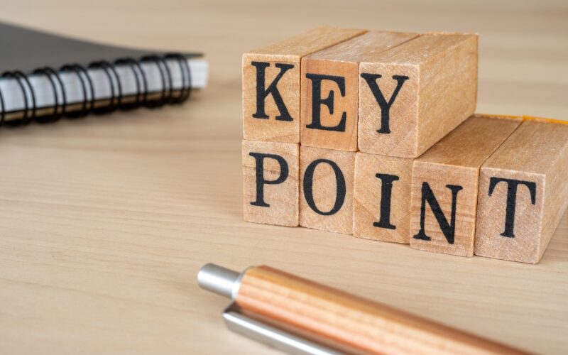 KEY POINTと書かれた積み木